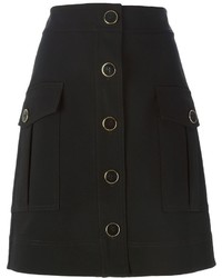 Черная юбка на пуговицах от DKNY
