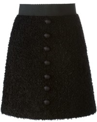 Черная юбка на пуговицах от Dolce & Gabbana