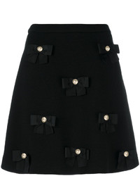 Черная юбка с вышивкой от Moschino