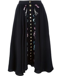 Черная юбка с вышивкой от Olympia Le-Tan