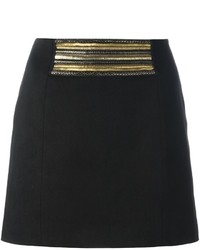 Черная юбка с вышивкой от PIERRE BALMAIN