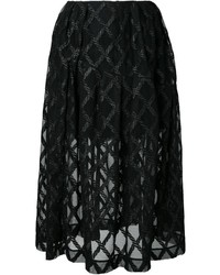 Черная юбка с вышивкой от Simone Rocha
