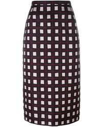 Черная юбка с геометрическим рисунком от No.21