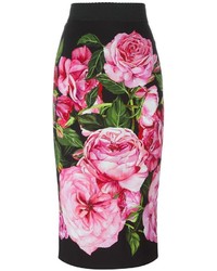 Черная юбка с принтом от Dolce & Gabbana