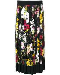 Черная юбка с цветочным принтом от Dolce & Gabbana