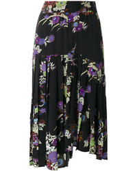 Черная юбка с цветочным принтом от Isabel Marant