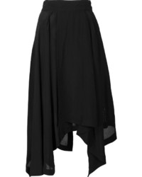 Черная юбка со складками от Loewe