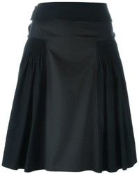 Черная юбка со складками от Paco Rabanne