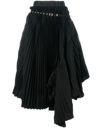 Черная юбка со складками от Sacai