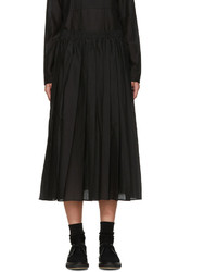 Черная юбка со складками от Sara Lanzi