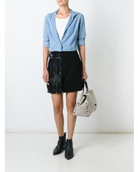 Черная юбка-трапеция от Fausto Puglisi