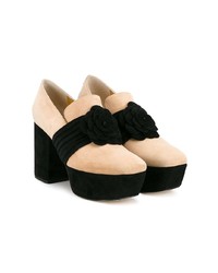 Черно-бежевые замшевые туфли от Dorateymur