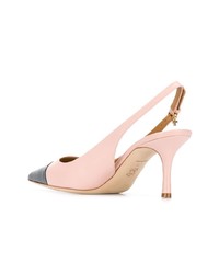 Черно-бежевые кожаные туфли от Tory Burch