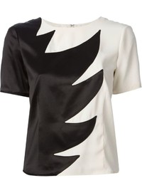 Черно-белая блуза с коротким рукавом от Marc by Marc Jacobs