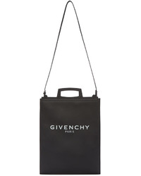 Черно-белая большая сумка из плотной ткани с принтом от Givenchy