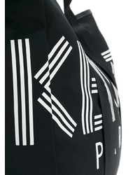 Мужская черно-белая большая сумка из плотной ткани с принтом от Kenzo