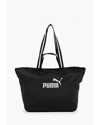 Черно-белая большая сумка из плотной ткани с принтом от Puma