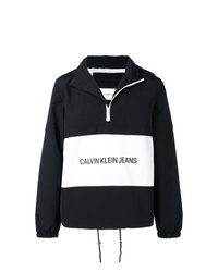 Мужская черно-белая ветровка с принтом от Calvin Klein Jeans