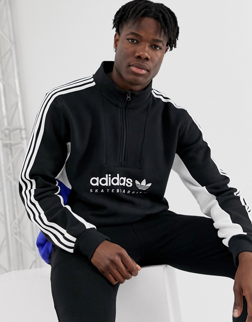 Adidas originals apian pullover half store zip sweatshirt