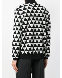 Мужская черно-белая водолазка с принтом от Chalayan