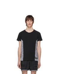 Мужская черно-белая вязаная футболка с круглым вырезом от ADIDAS X MISSONI
