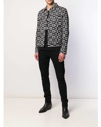 Мужская черно-белая джинсовая куртка от Dolce & Gabbana
