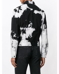 Мужская черно-белая джинсовая куртка от Mauna Kea