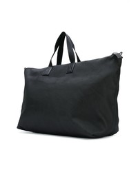 Мужская черно-белая дорожная сумка из плотной ткани от DSQUARED2