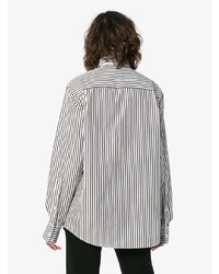 Женская черно-белая классическая рубашка в вертикальную полоску от Calvin Klein Jeans Est. 1978