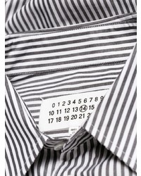 Мужская черно-белая классическая рубашка в вертикальную полоску от Maison Margiela