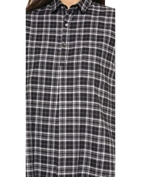 Женская черно-белая классическая рубашка в шотландскую клетку от 6397