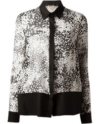 Женская черно-белая классическая рубашка с принтом от Giambattista Valli