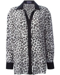 Женская черно-белая классическая рубашка с принтом от Ungaro