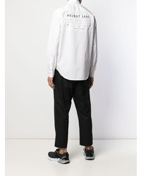 Мужская черно-белая классическая рубашка от Helmut Lang