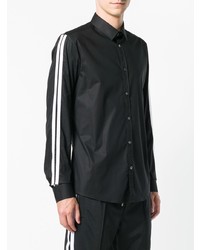 Мужская черно-белая классическая рубашка от Les Hommes Urban