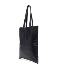 Мужская черно-белая кожаная большая сумка с принтом от Moschino