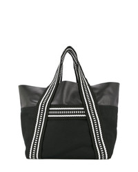 Черно-белая кожаная большая сумка от Proenza Schouler