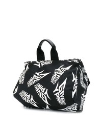 Мужская черно-белая кожаная большая сумка от Givenchy