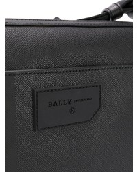 Черно-белая кожаная сумка почтальона с принтом от Bally