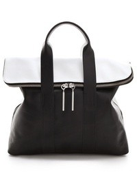Черно-белая кожаная сумка-саквояж от 3.1 Phillip Lim