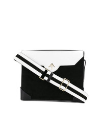Черно-белая кожаная сумка-саквояж от Manu Atelier