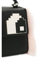 Черно-белая кожаная сумка-саквояж от Les Petits Joueurs