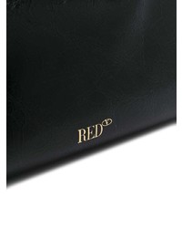 Черно-белая кожаная сумка-саквояж от RED Valentino