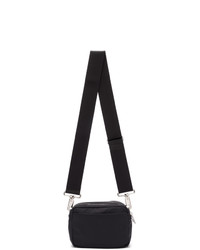 Черно-белая кожаная сумка через плечо с принтом от Kenzo