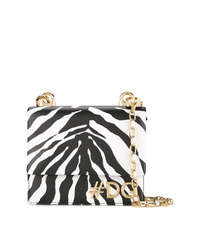 Черно-белая кожаная сумка через плечо от Dolce & Gabbana