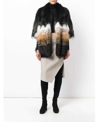 Черно-белая короткая шуба от Liska