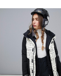Женская черно-белая куртка-пуховик от Burton Snowboards