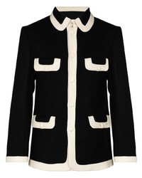 Мужская черно-белая куртка-рубашка от Casablanca