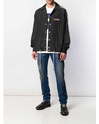 Мужская черно-белая куртка-рубашка от Diesel