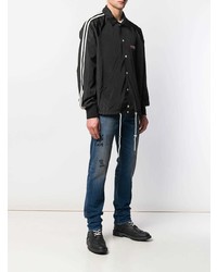 Мужская черно-белая куртка-рубашка от Diesel